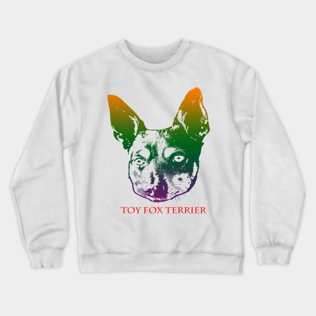 The toy fox terrier head is Violet, Green, Orange Crewneck Sweatshirt by best seller shop